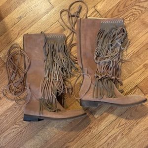 Free People Fringe Boots